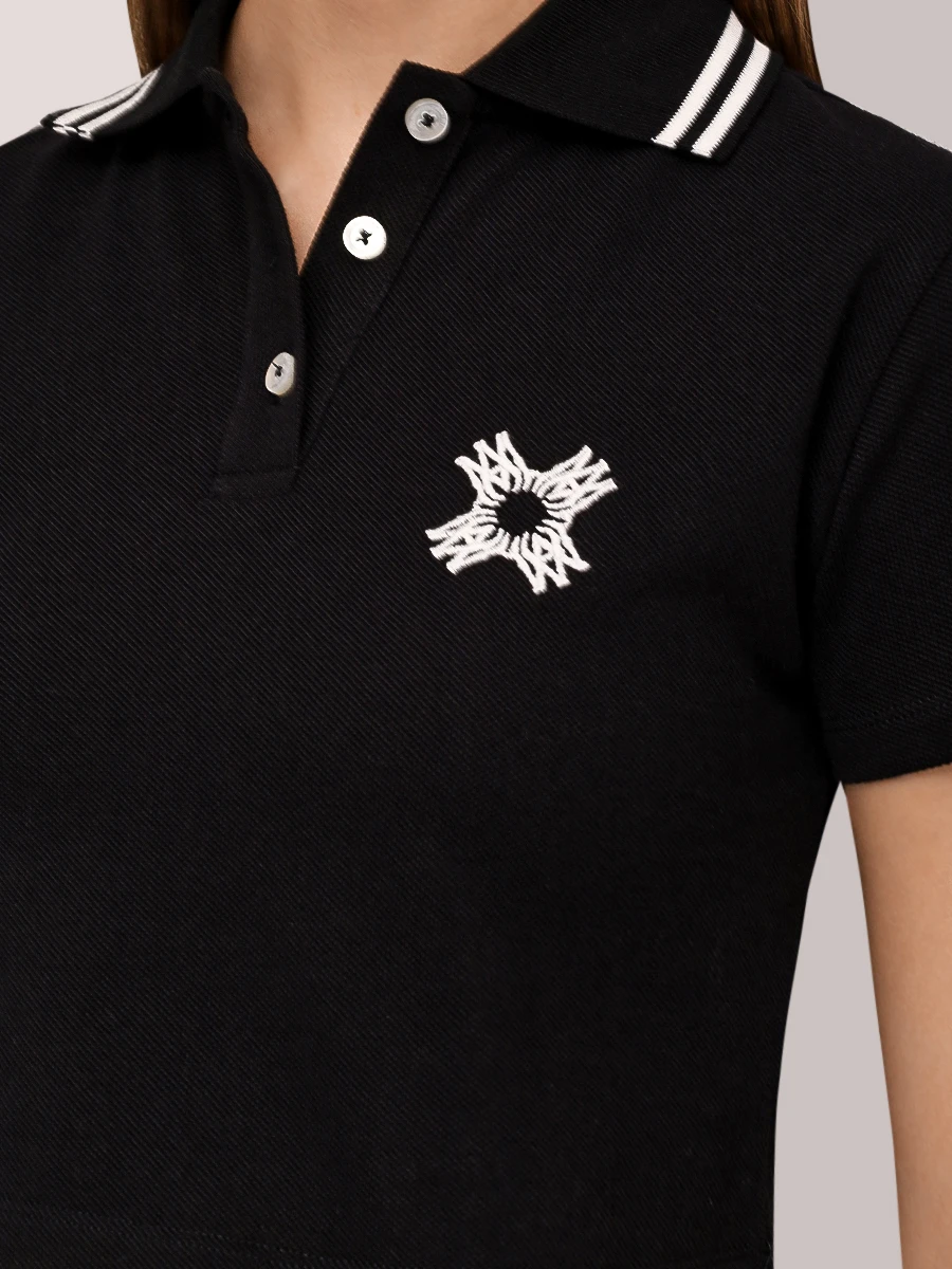 Поло хлопковое AMIRI AWJYPO1001 Черный  Фото 5
