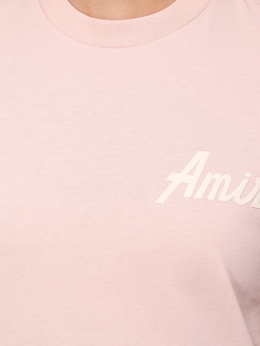 Футболка хлопковая AMIRI AWJYTE1055 Розовый  Фото 5