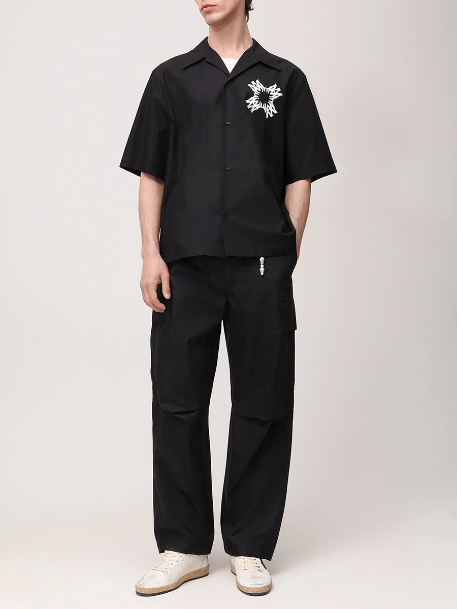 Рубашка Regular Fit хлопковая AMIRI AMSTCA1075 Черный  Фото 2