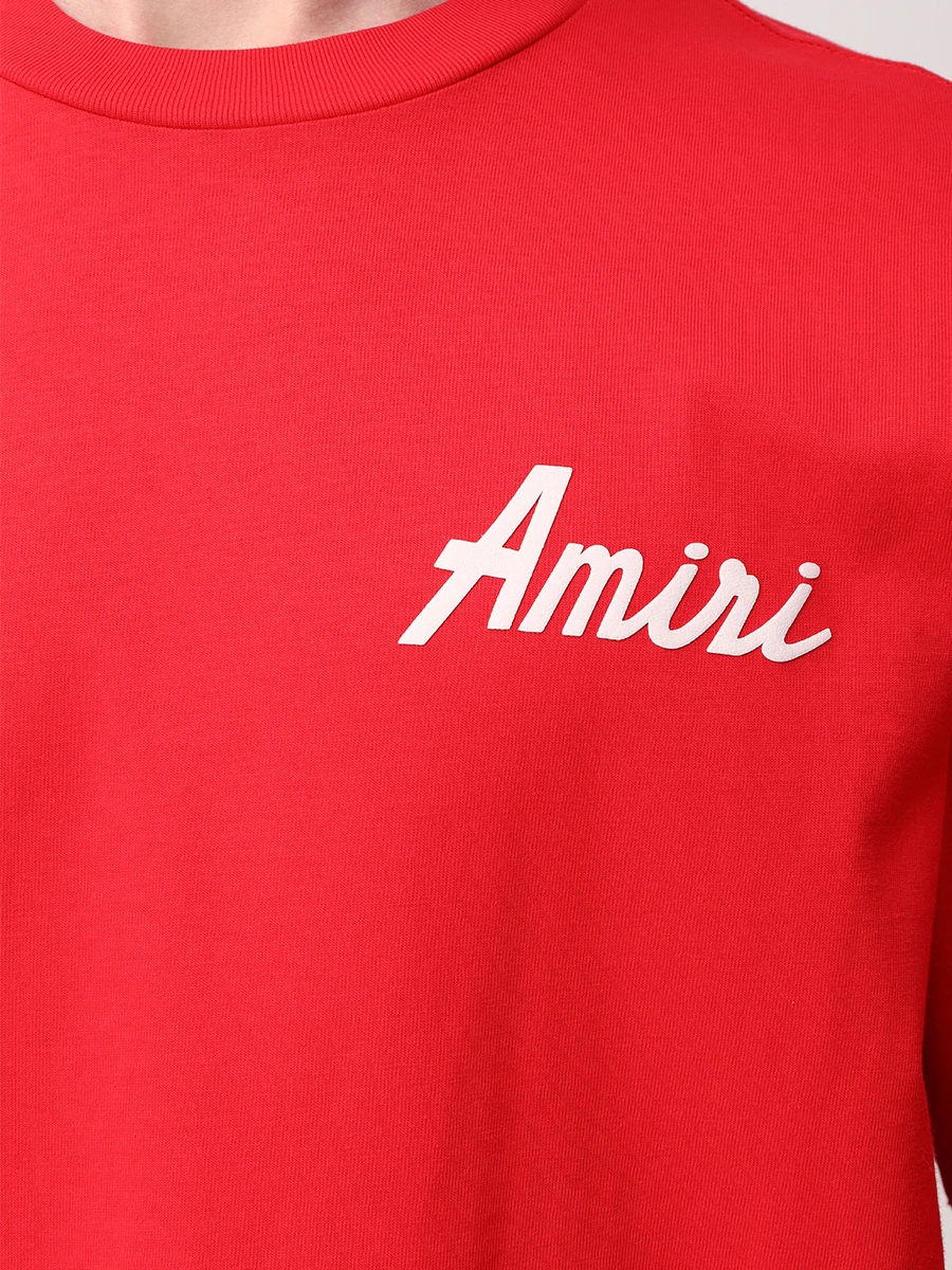 Футболка хлопковая AMIRI AMJYTE1146 Красный  Фото 6