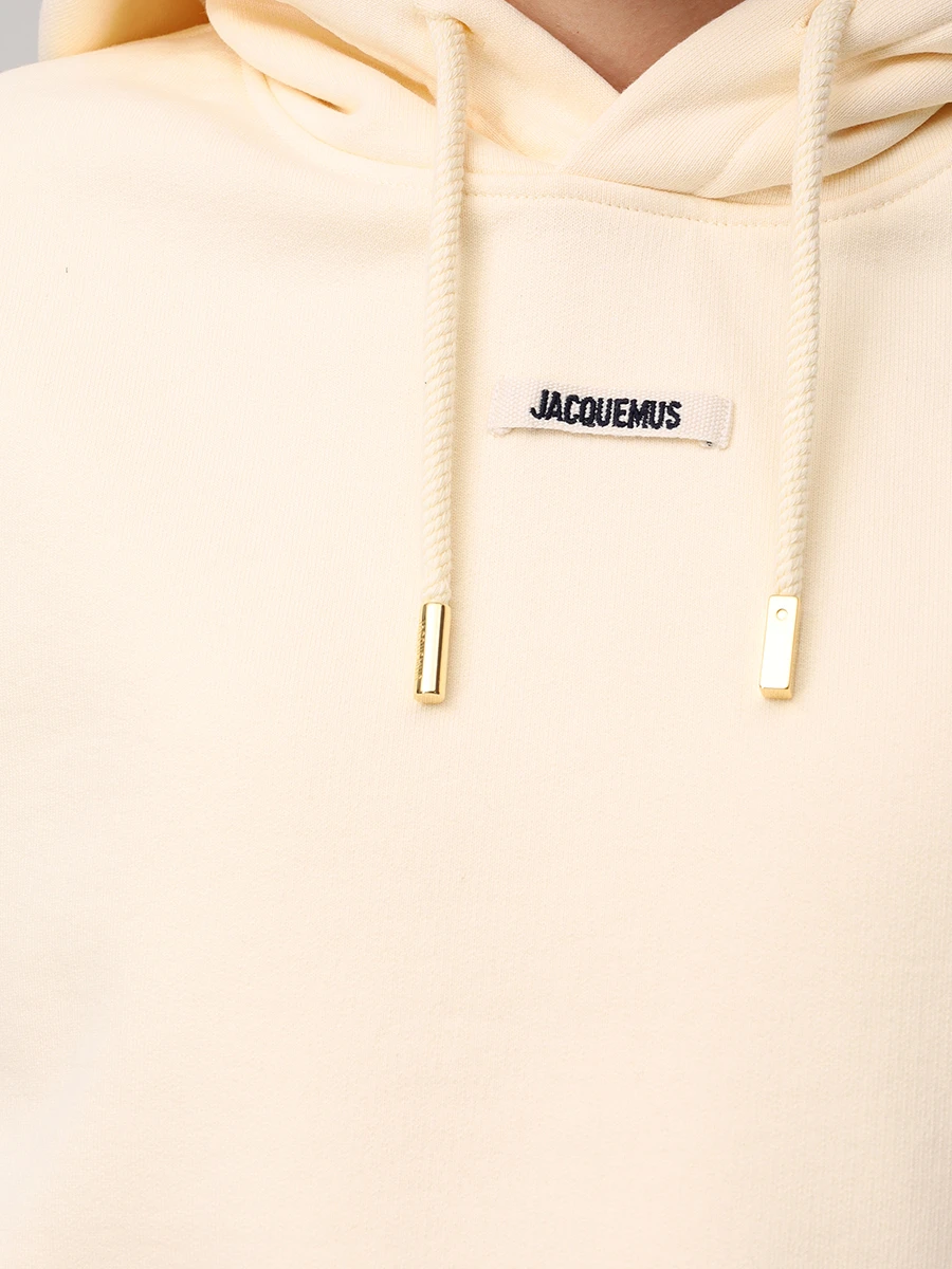 Худи хлопковое JACQUEMUS 241JS1622341 130 Бежевый  Фото 7