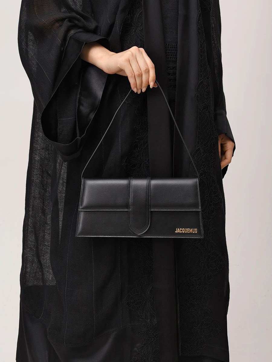 Сумка кожаная Le Bambino Long JACQUEMUS 221BA0133060 990 Черный  Фото 2