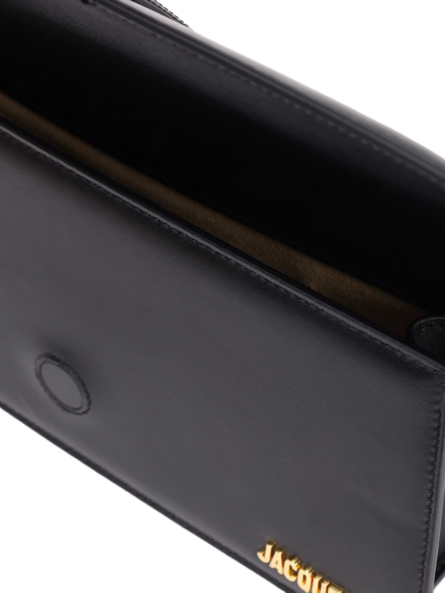 Сумка кожаная Le Bambino Long JACQUEMUS 221BA0133060 990 Черный  Фото 4