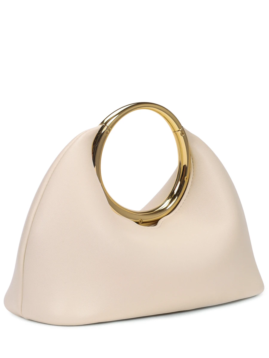 Сумка кожаная Le Petit Calino JACQUEMUS 241BA3953171 115 Кремовый  Фото 3