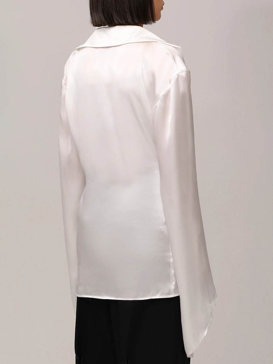 

Блуза шелковая, Белый, 25S808/WHITE