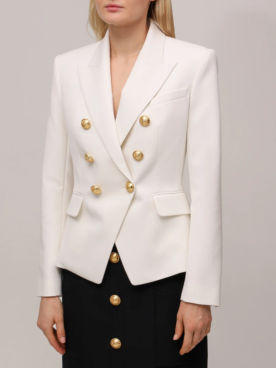 Жакет шерстяной BALMAIN EF1SG009WC09 Белый  Фото 4