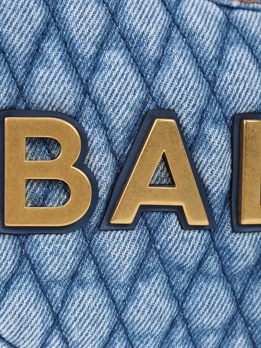 Сумка текстильная 1945 Soft Moon BALMAIN EN1BQ954TTSD Деним  Фото 5
