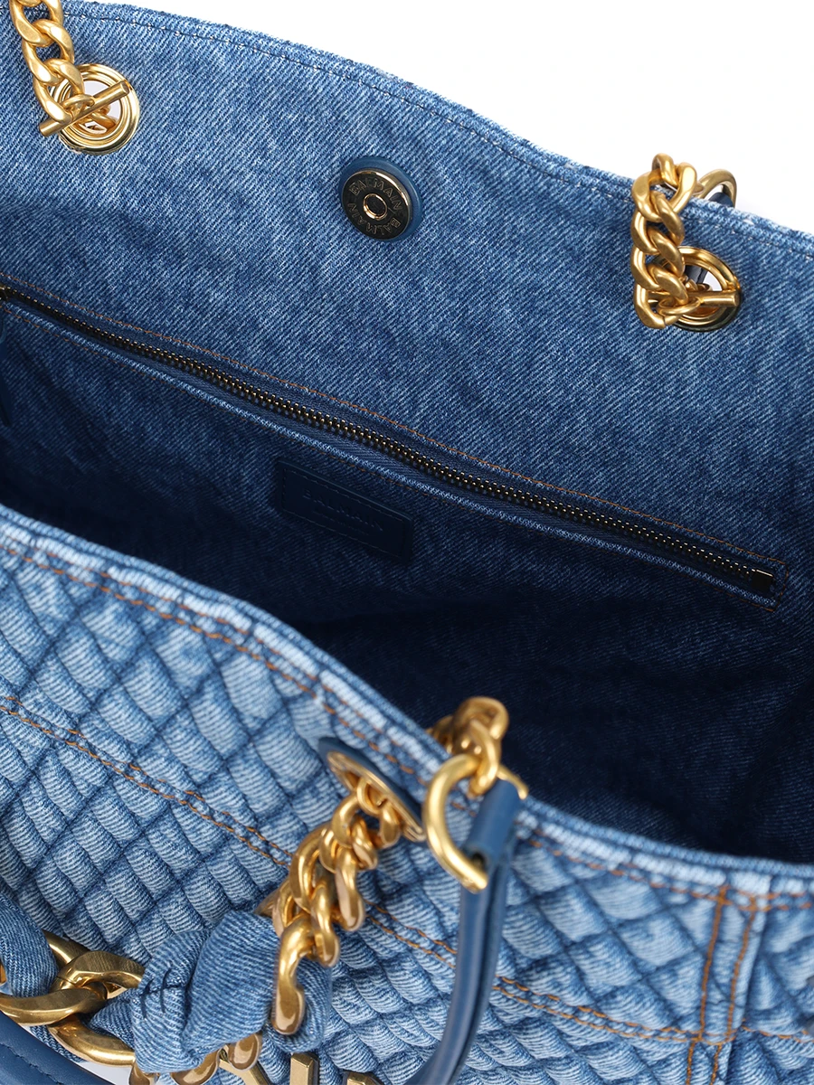 Сумка текстильная 1945 BALMAIN EN1FF827TTSD Деним  Фото 4