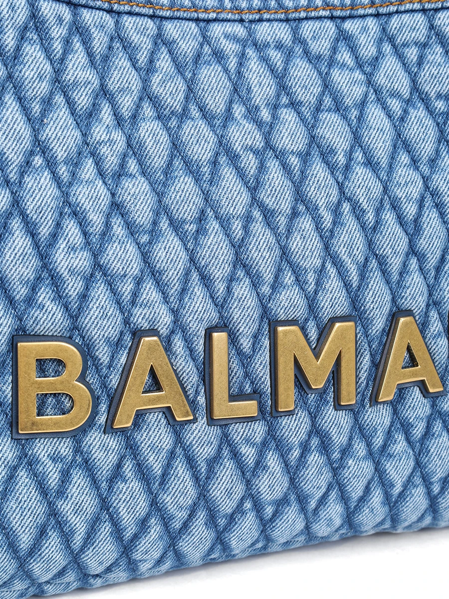 Сумка текстильная 1945 BALMAIN EN1FF827TTSD Деним  Фото 5
