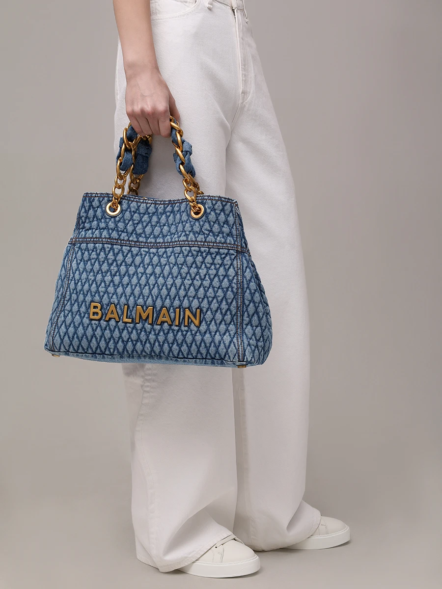 Сумка текстильная 1945 BALMAIN EN1FF827TTSD Деним  Фото 2