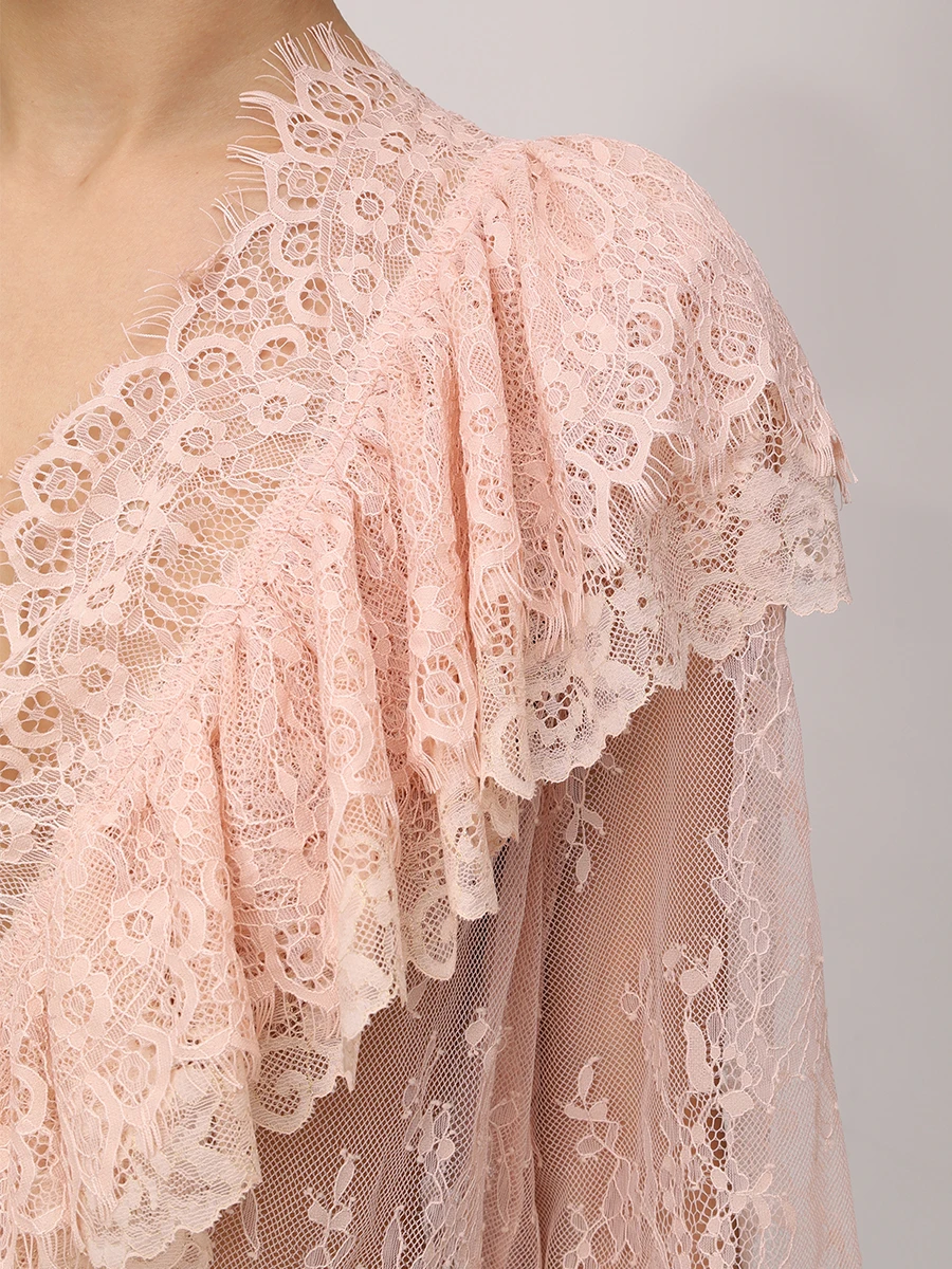 Платье кружевное LES ARCHIVES LA_1112SS25 Розовый  Фото 6