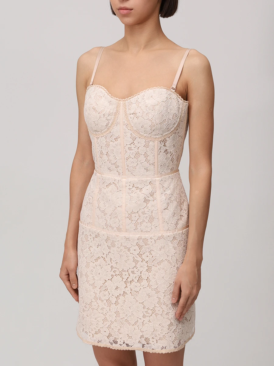 Платье кружевное LES ARCHIVES LA_1230SS25 Бежевый  Фото 5