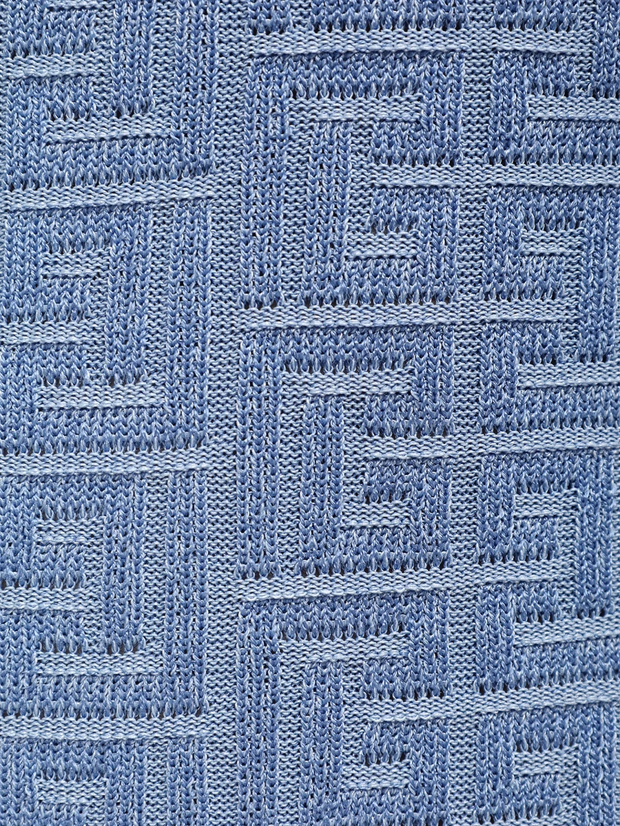 Платье из вискозы BALMAIN EF1R6135KI02 Голубой  Фото 6