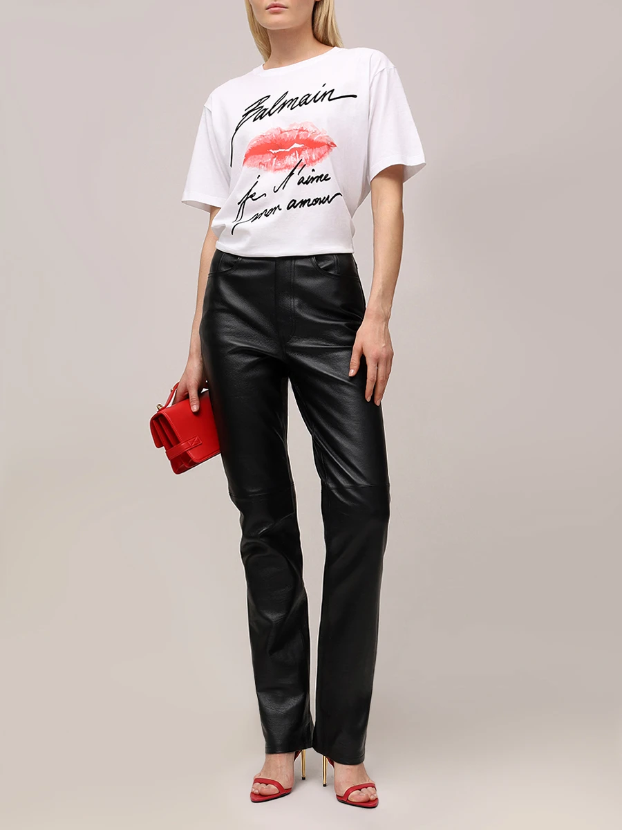 Футболка хлопковая BALMAIN EF1EG110GE45/GQV Белый  Фото 2