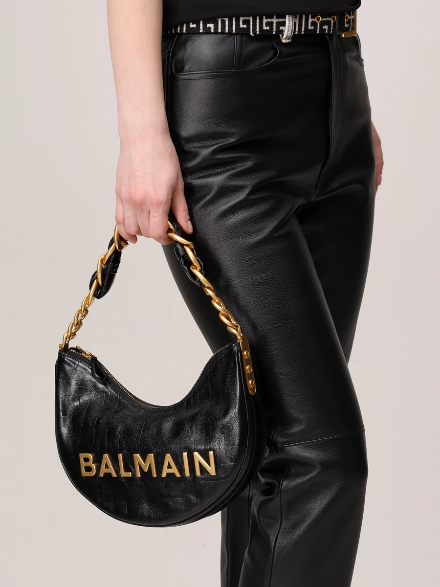 Сумка кожаная 1945 BALMAIN EN1BQ954LETF Черный  Фото 3