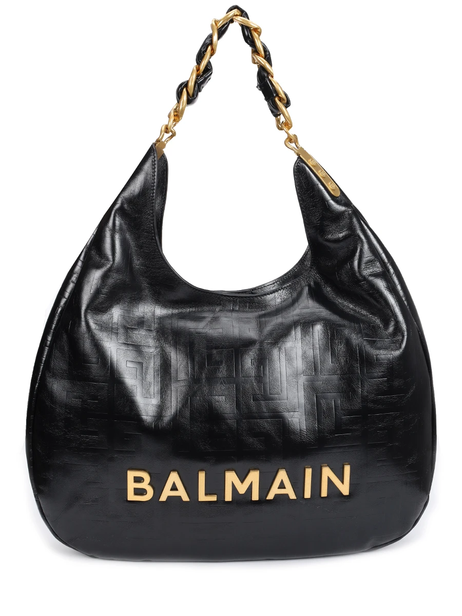 Сумка кожаная 1945 BALMAIN EN1BT929LETF Черный  Фото 2