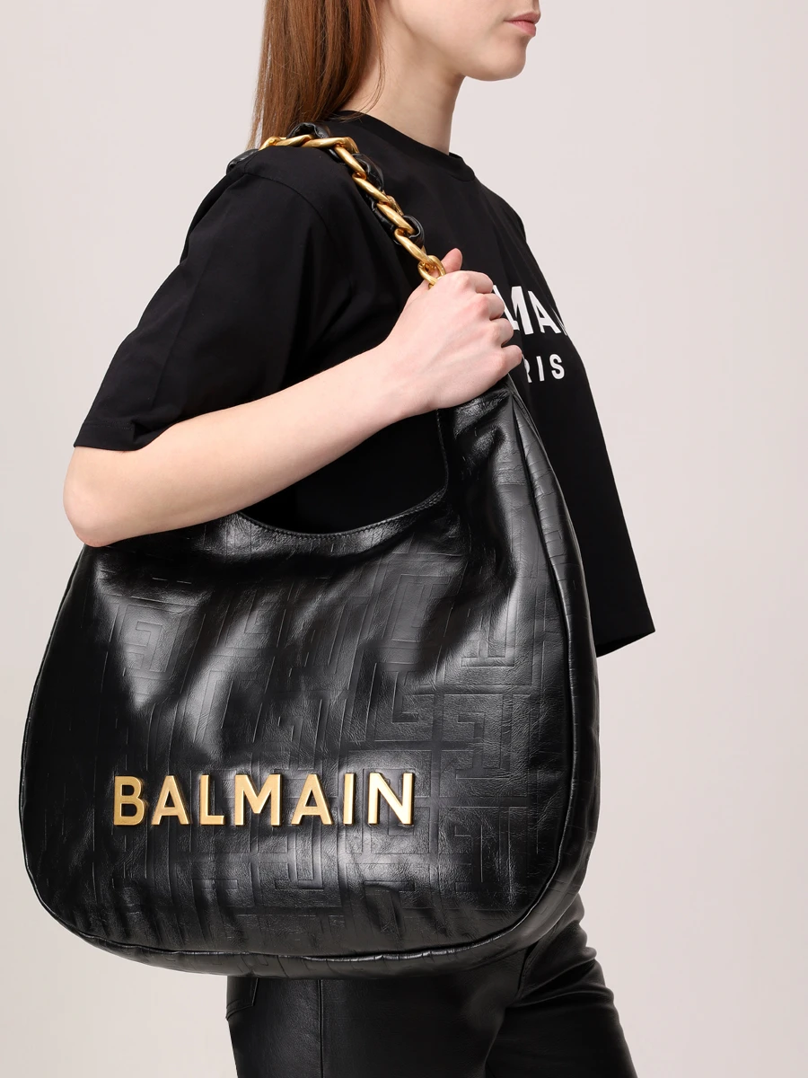 Сумка кожаная 1945 BALMAIN EN1BT929LETF Черный  Фото 3