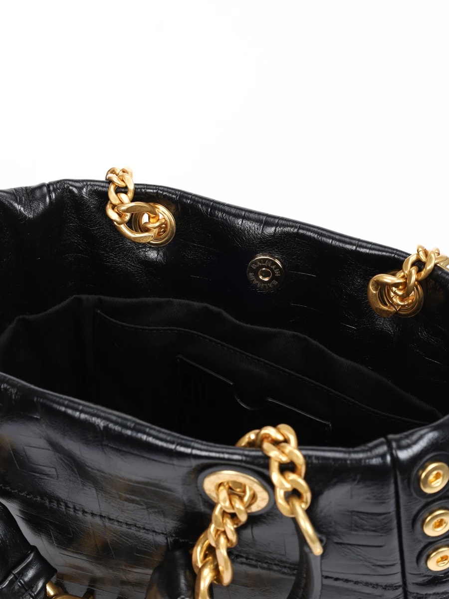 Сумка кожаная 1945 BALMAIN EN1FD871LETF Черный  Фото 6