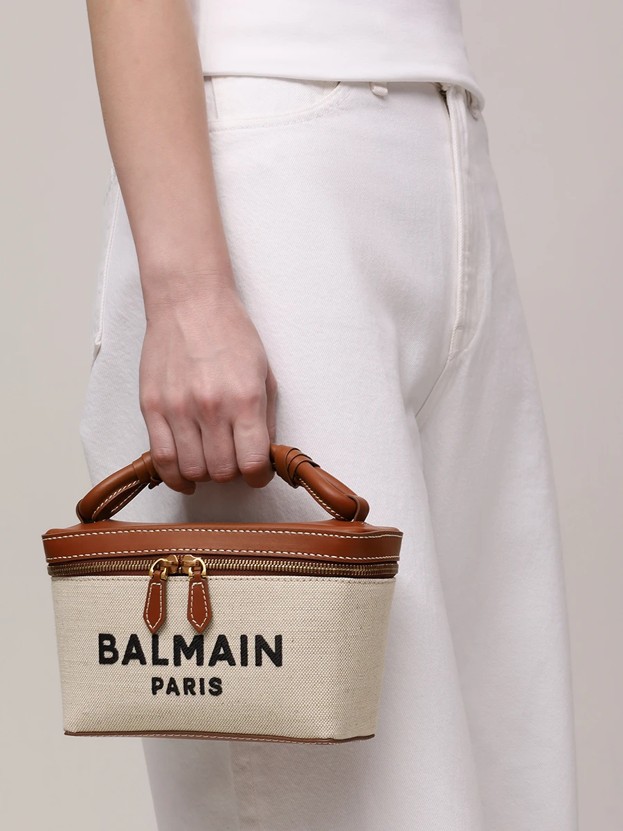 Сумка текстильная B-Army BALMAIN DN1BG921TCFE Коричневый  Фото 2