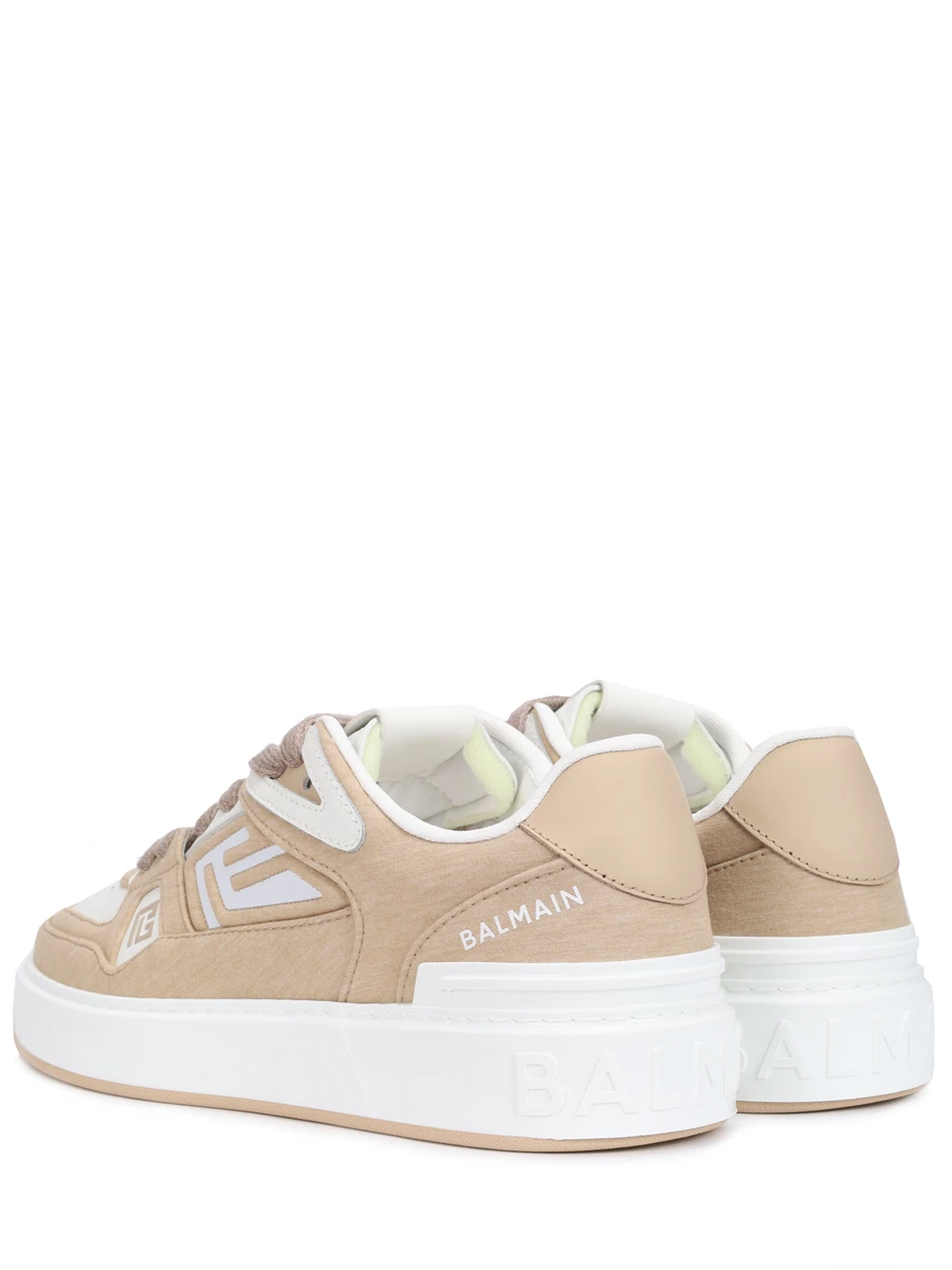 Кеды комбинированные BALMAIN EN1VI742TFJM Бежевый  Фото 4