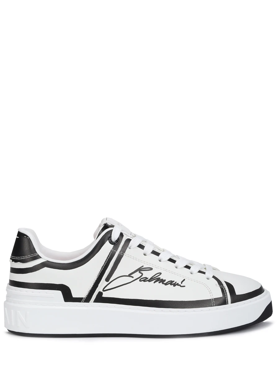 Кеды кожаные BALMAIN EN1VI690LCLP Черный 