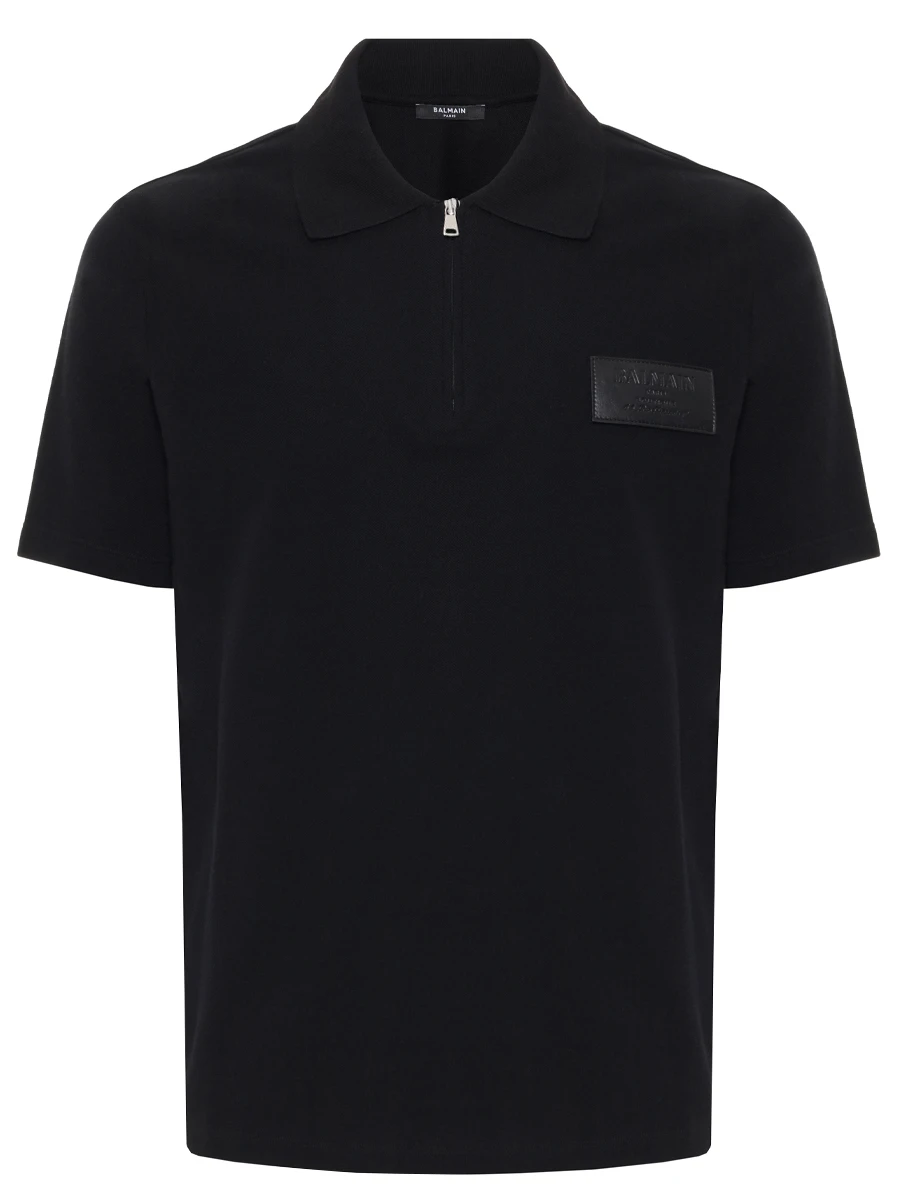 Поло хлопковое BALMAIN EH1GC027BC92 Черный 