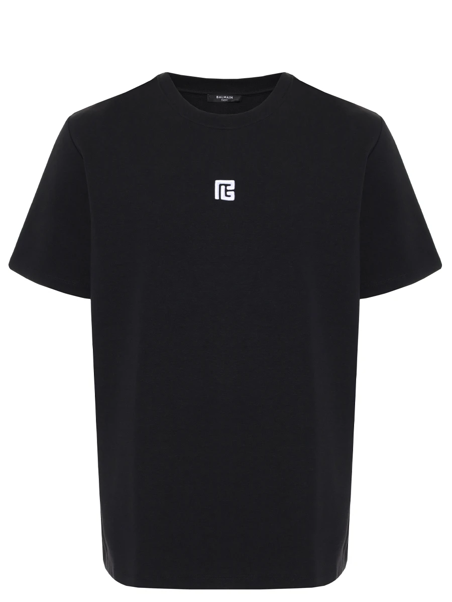 Футболка хлопковая BALMAIN EH1EG010BC87/EAB Черный 