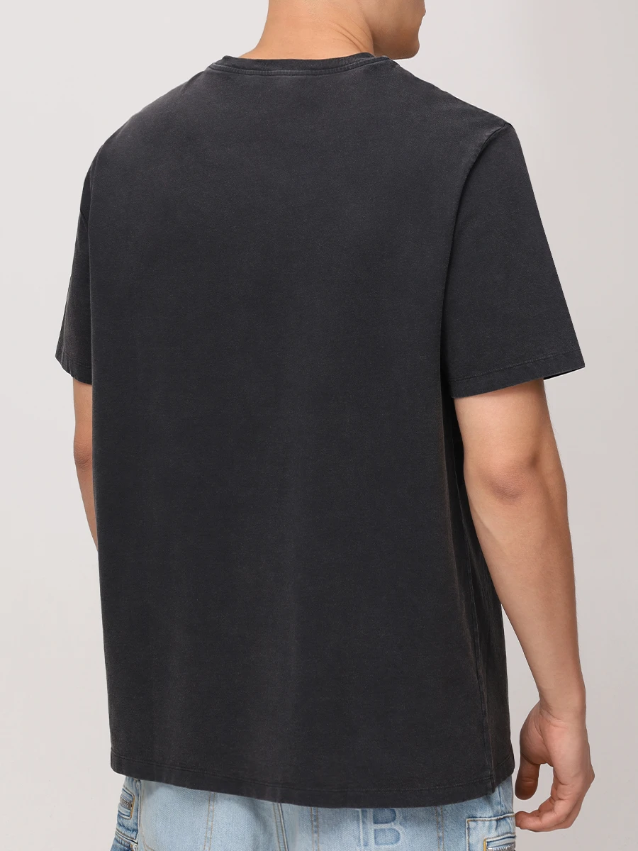 Футболка хлопковая BALMAIN DH1EG010BC72/YGD Серый  Фото 3