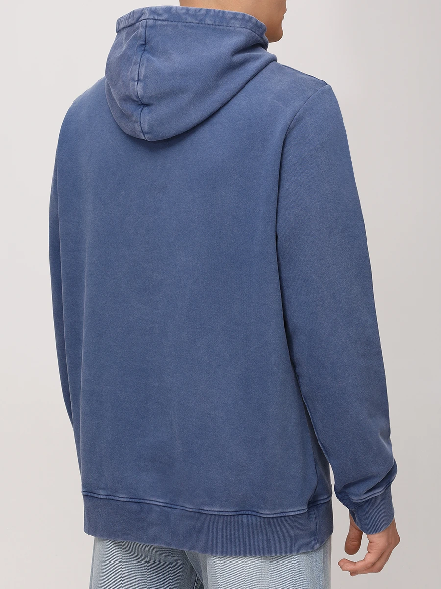 Худи хлопковое BALMAIN EH1JT047BC72/SOS Деним  Фото 3