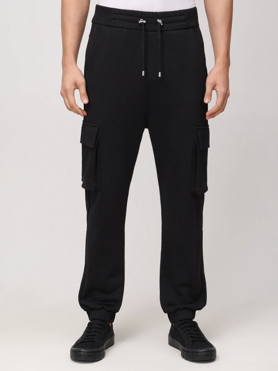 Брюки-карго хлопковые BALMAIN DH1OB295BC64 Черный  Фото 4