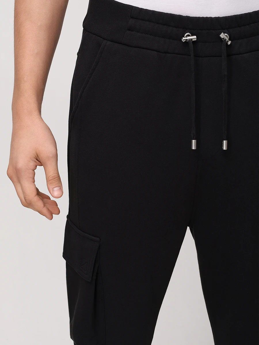 Брюки-карго хлопковые BALMAIN DH1OB295BC64 Черный  Фото 5