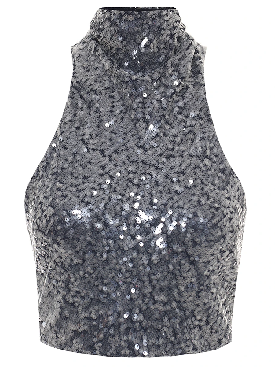 

Топ с пайетками, Синий, TP004/07297/409/SS25