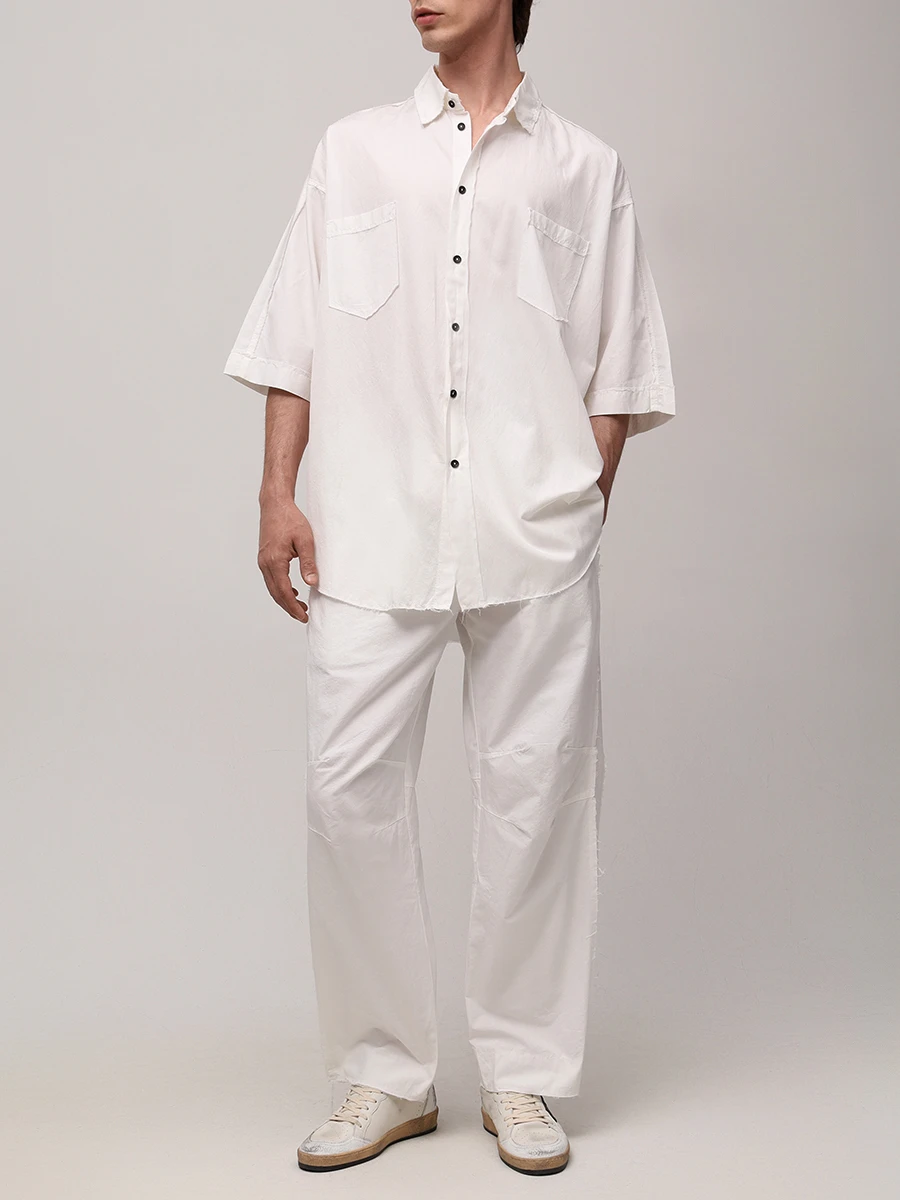 Рубашка Regular Fit однотонная ANDREA YA’AQOV 25MUBO07 Белый  Фото 3