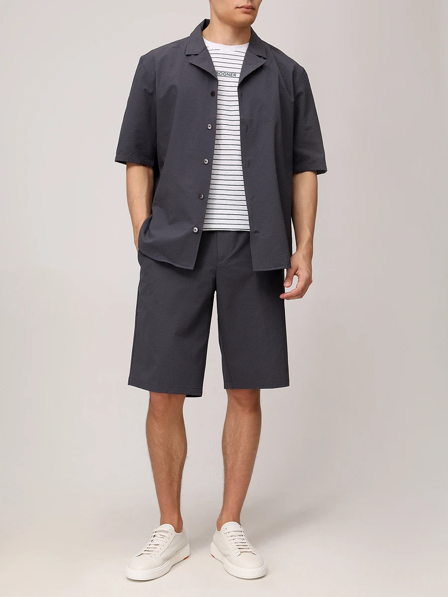 Шорты однотонные BOGNER 18229469/951 MARC Серый  Фото 2