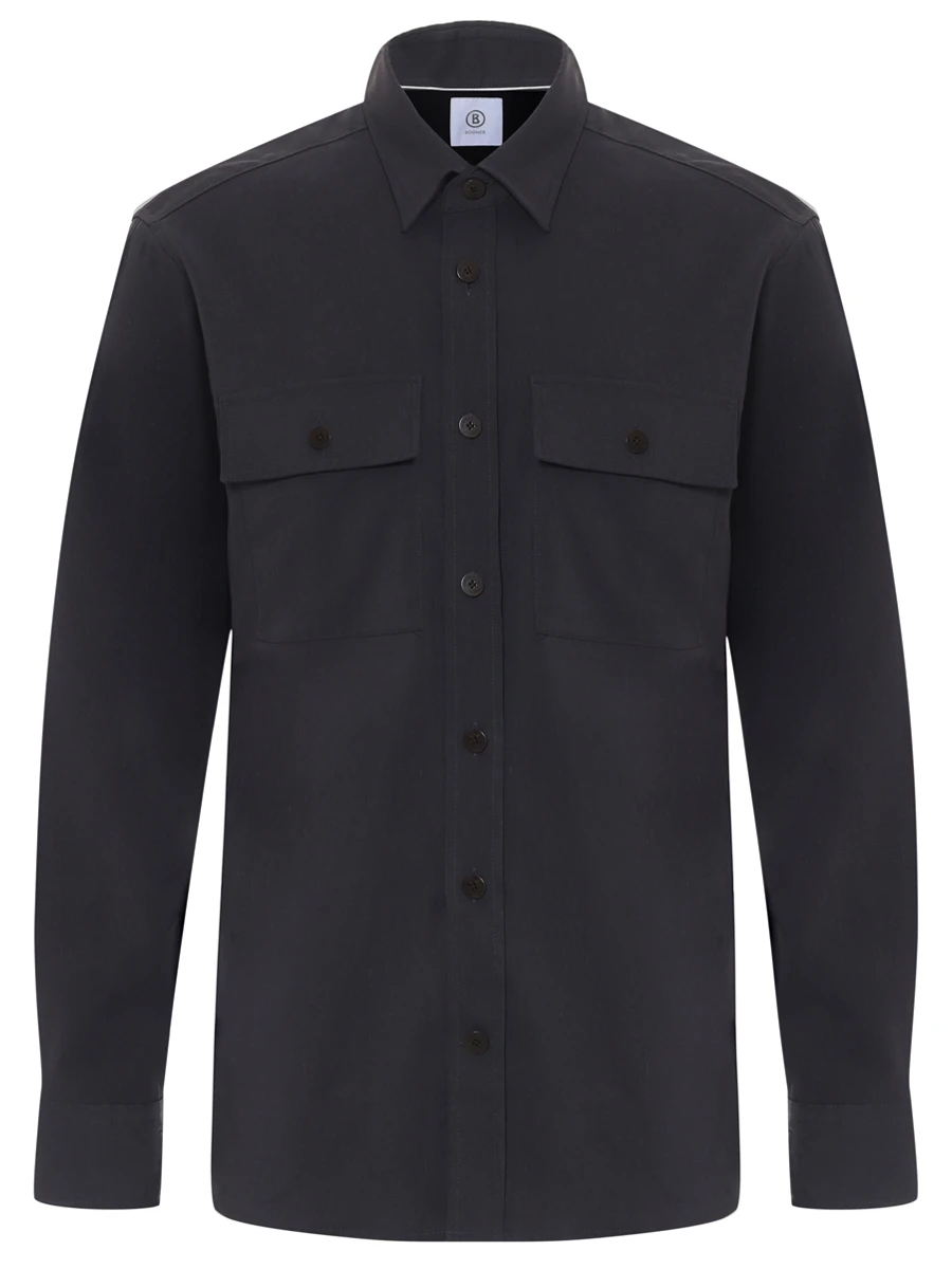 Рубашка из вискозы и льна Clive BOGNER 58909479/951 CLIVE-5 Серый 