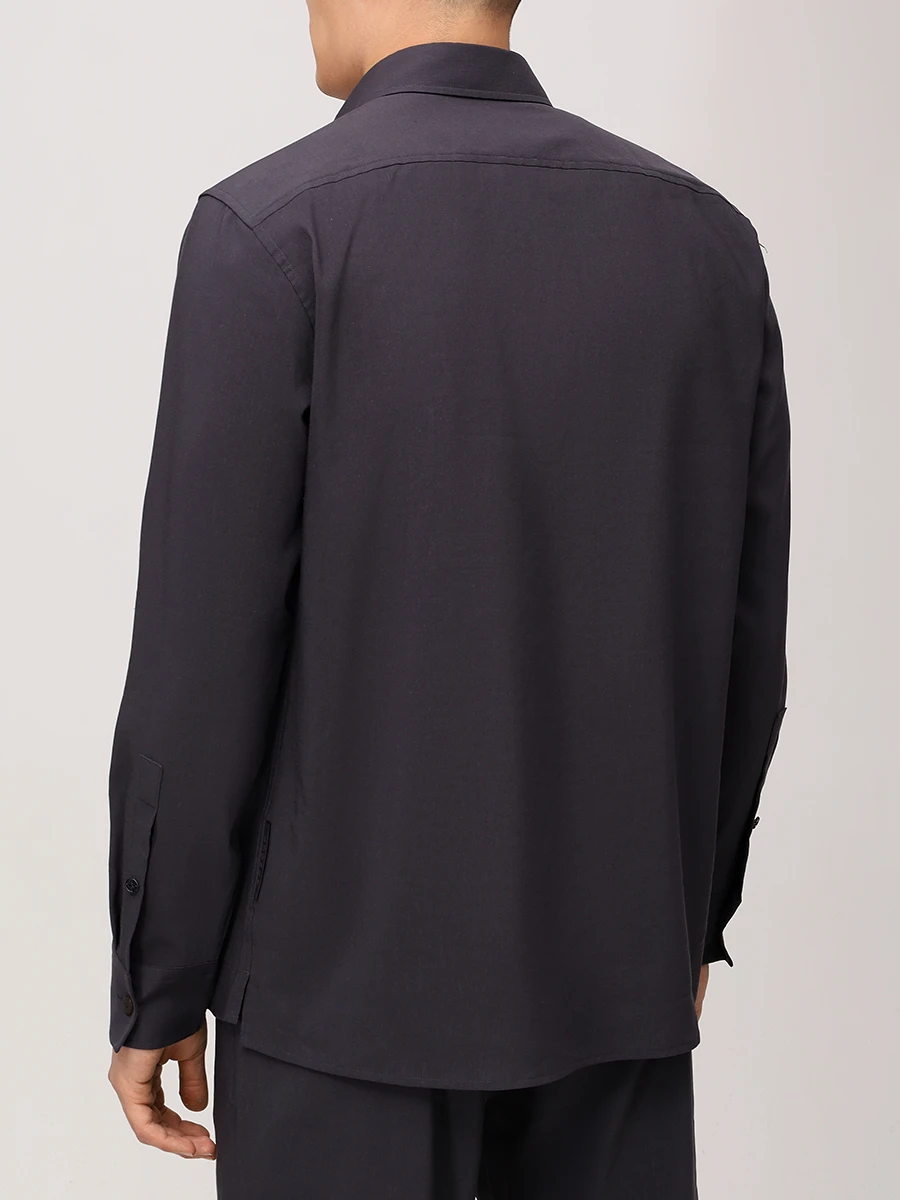 Рубашка из вискозы и льна Clive BOGNER 58909479/951 CLIVE-5 Серый  Фото 3