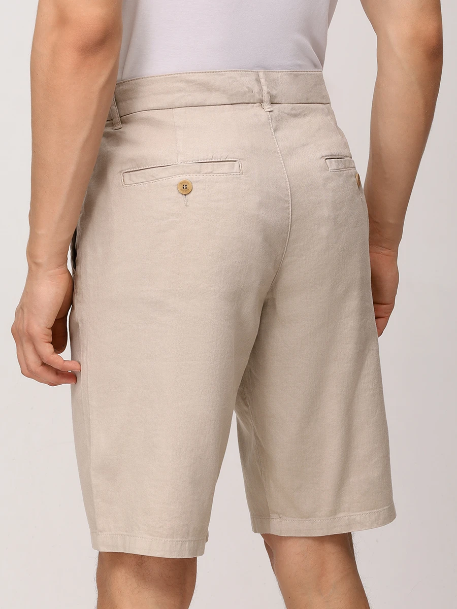 Шорты из хлопка и льна Cole BOGNER 18067335/762 COLE-G6 Бежевый  Фото 4