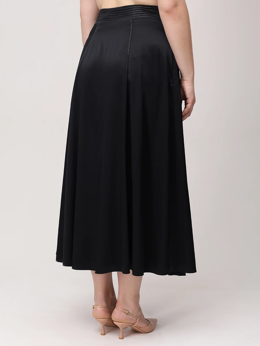 Юбка шелковая FREE AGE WS25.SK078.6003.900 Черный  Фото 3