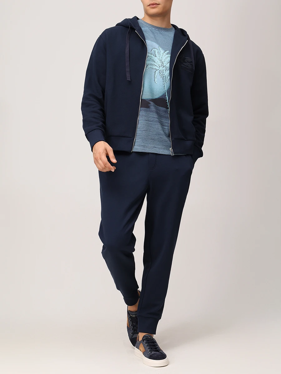 Футболка хлопковая ETRO MRMA0004 AK601X0880 Бирюзовый  Фото 2