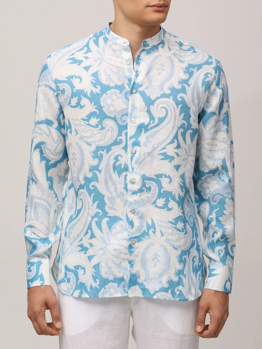 Рубашка льняная ETRO MRIC0017 99SA336X0880 Белый  Фото 4