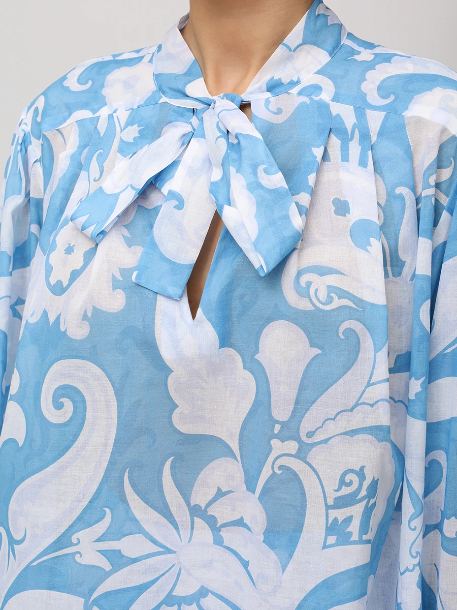 

Блуза хлопковая, Белый, WRJA0087 99SA5I2X0807