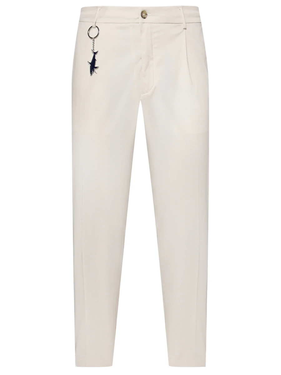 

Слаксы из лиоцелла и хлопка, Бежевый, 25414017/782