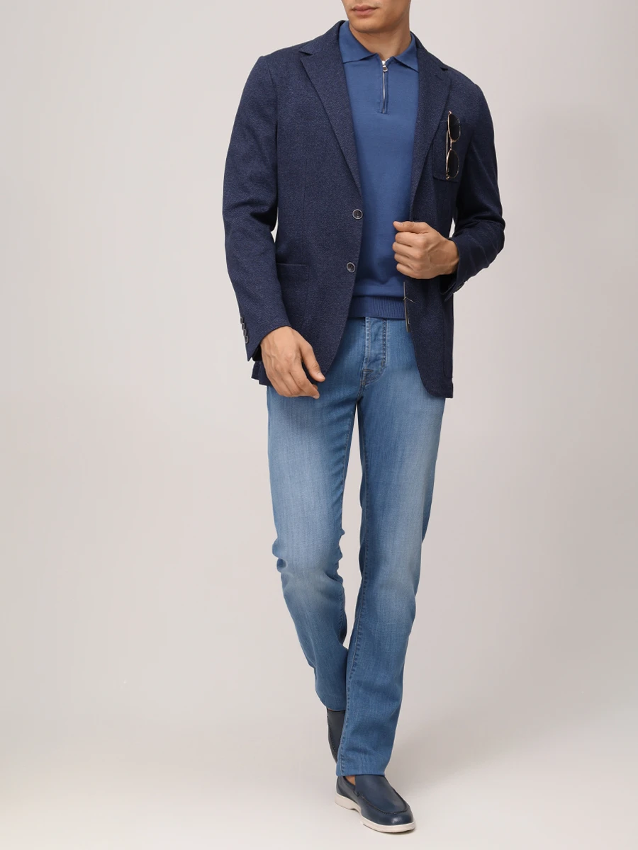 Джинсы Slim Fit хлопковые JACOB COHEN JUM_QE004 065 S4153 S1 300D Синий  Фото 2