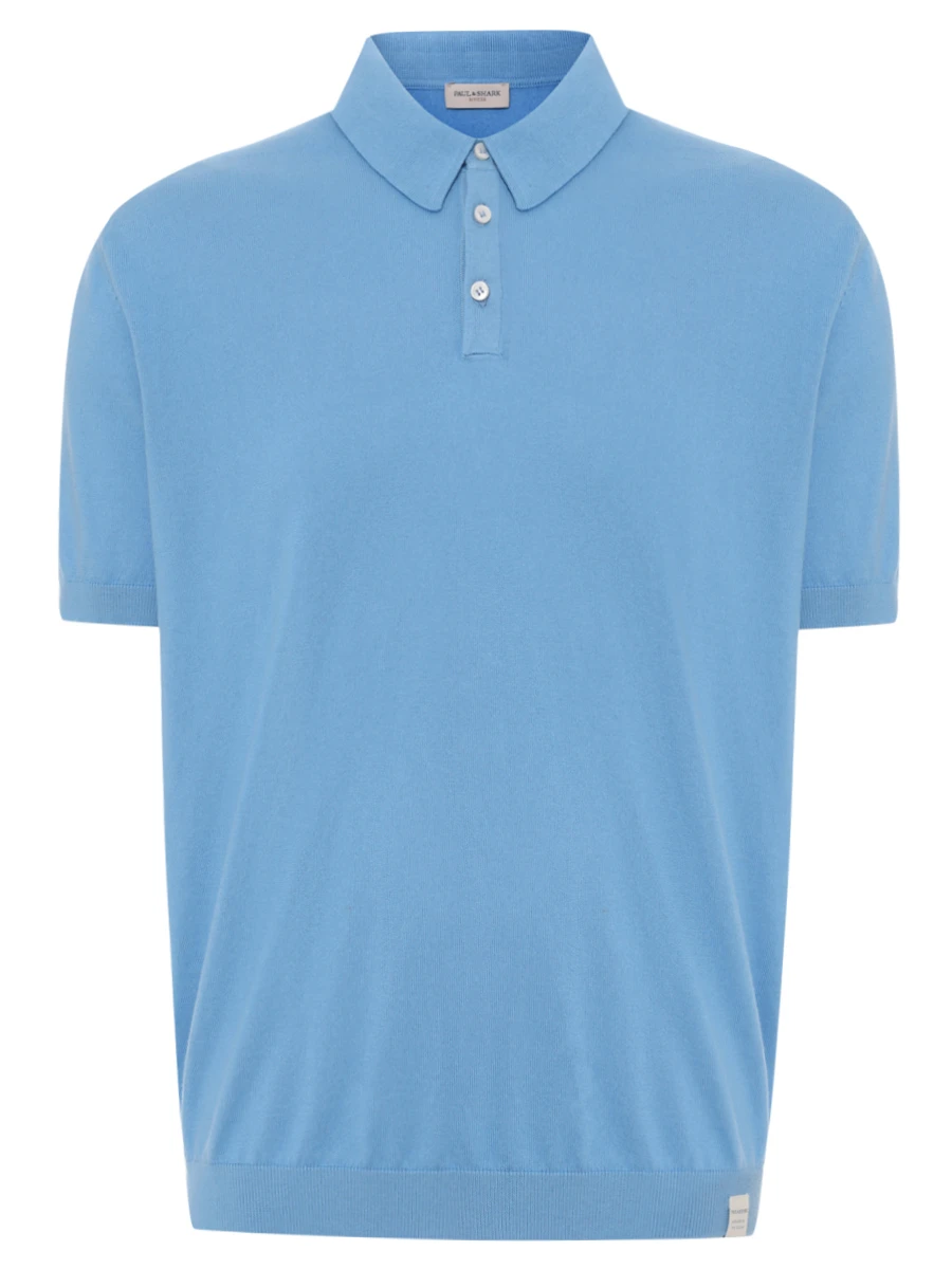 Поло хлопковое PAUL & SHARK 22411609/337 Голубой 