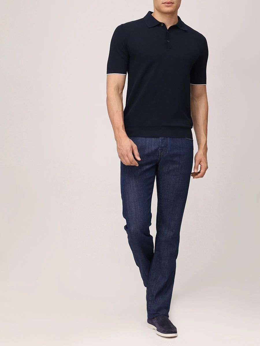 Джинсы Regular Fit хлопковые JACOB COHEN JUM_QE005 065 S4153 R2 100D Синий  Фото 2
