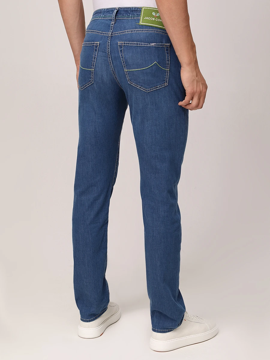 Джинсы Slim Fit хлопковые JACOB COHEN JUM_QM004 T01 S3735 V2 200D Синий  Фото 3