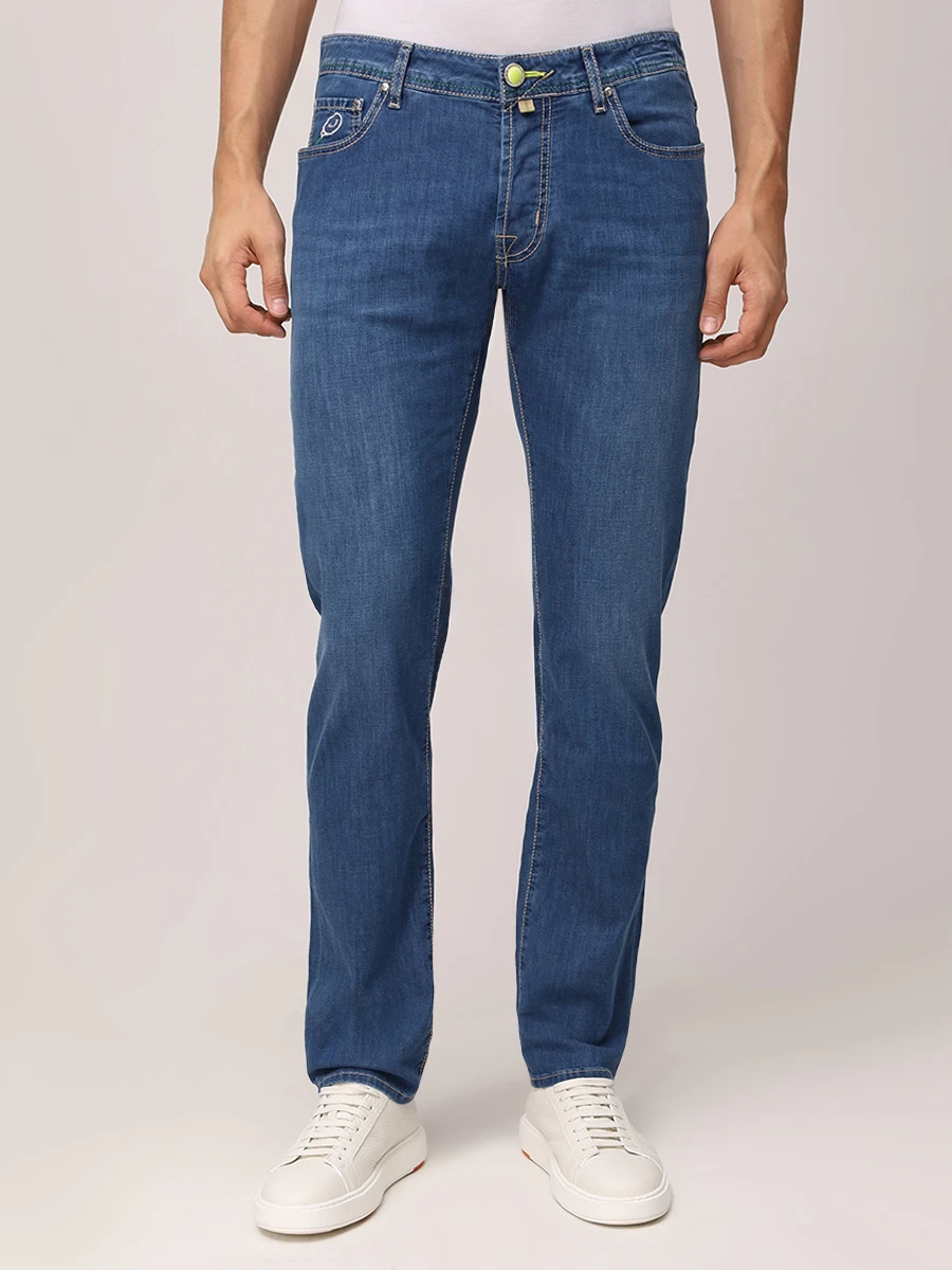 Джинсы Slim Fit хлопковые JACOB COHEN JUM_QM004 T01 S3735 V2 200D Синий  Фото 4
