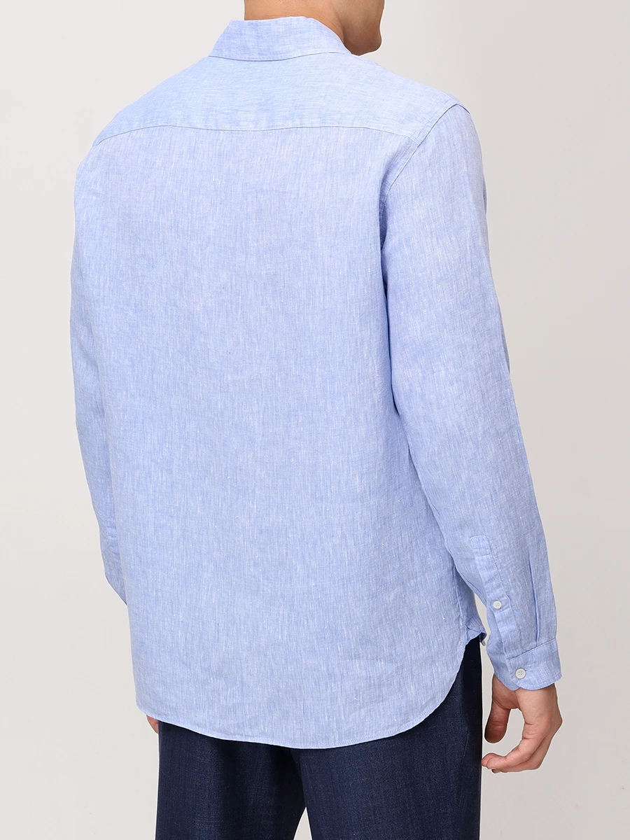 Рубашка Regular Fit льняная PAUL & SHARK 25413282/080 Голубой  Фото 3
