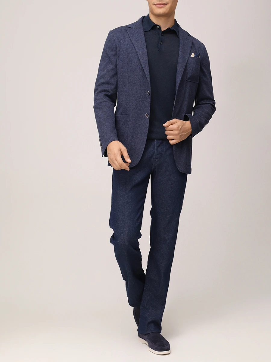 Джинсы Regular Fit хлопковые JACOB COHEN JUM_QE005 062 S4260 R1 100D Темно- Синий  Фото 2