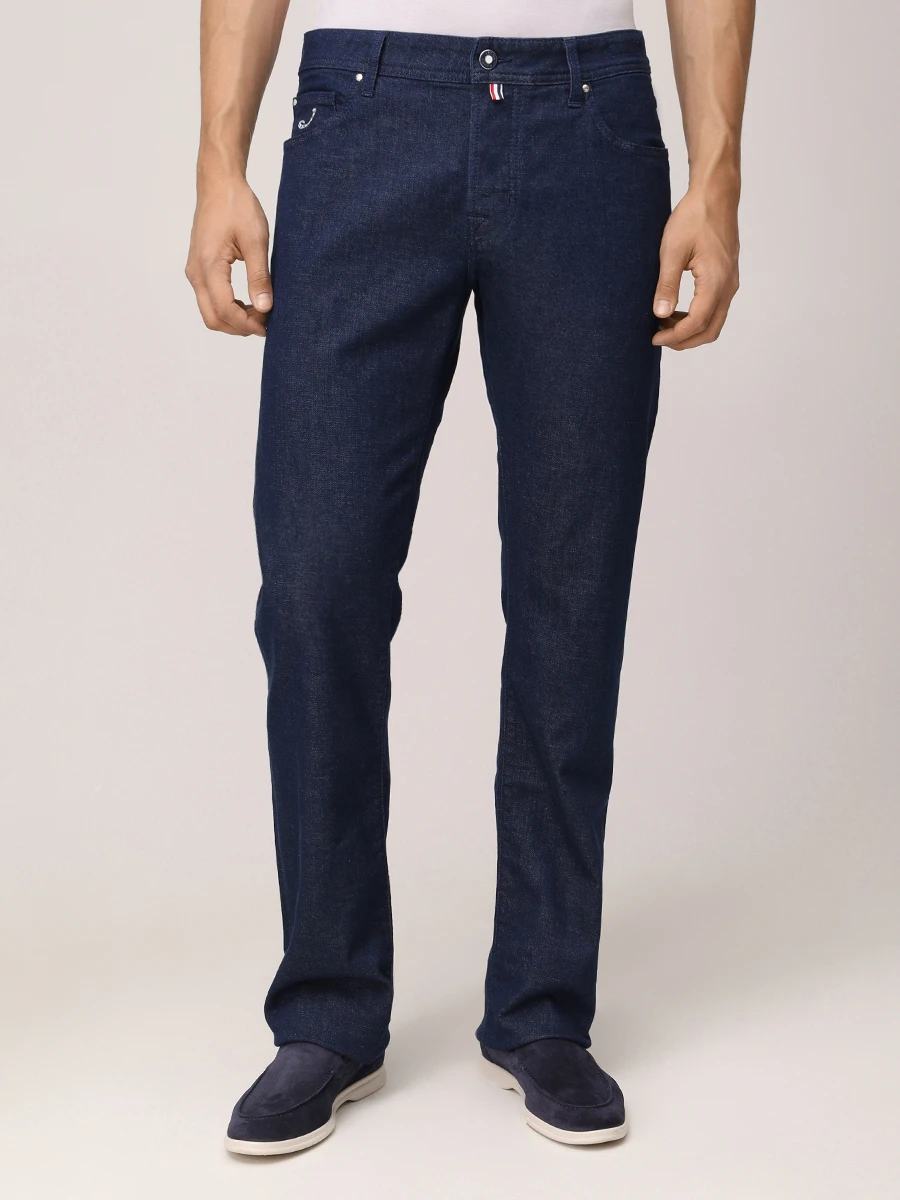 Джинсы Regular Fit хлопковые JACOB COHEN JUM_QE005 062 S4260 R1 100D Темно- Синий  Фото 4